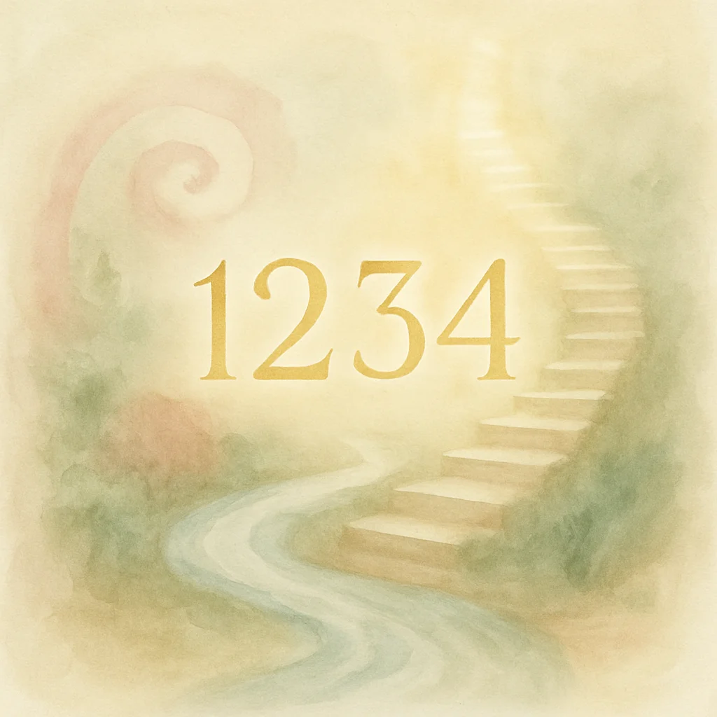 Illustration for angel number 1234