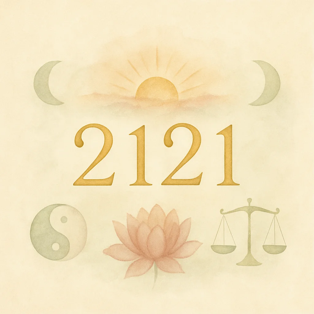 Illustration for angel number 2121