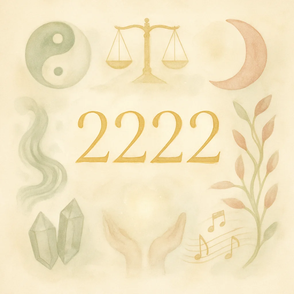 Illustration for angel number 2222