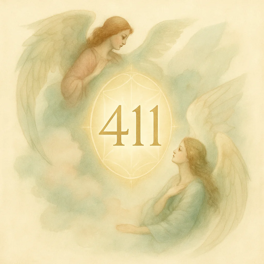 Illustration for angel number 411