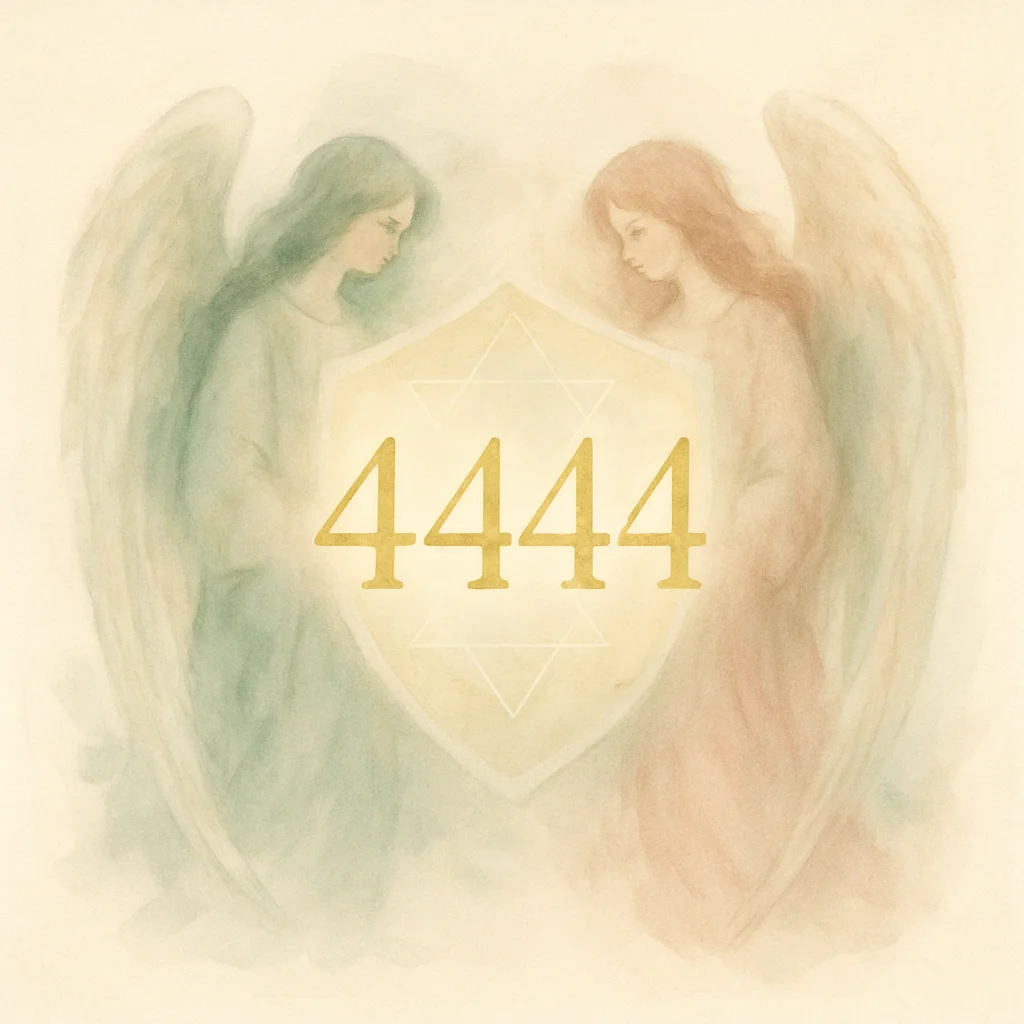 Illustration for angel number 4444