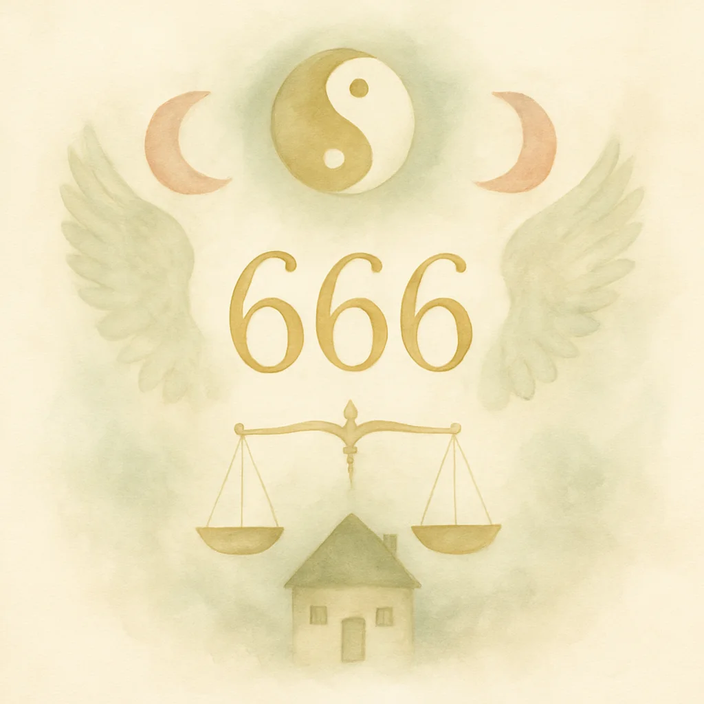 Illustration for angel number 666