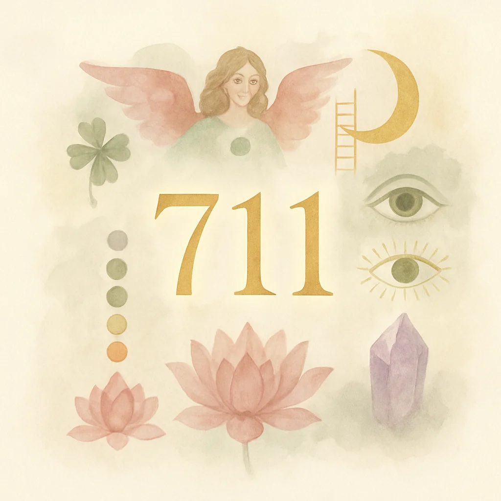 Illustration for angel number 711