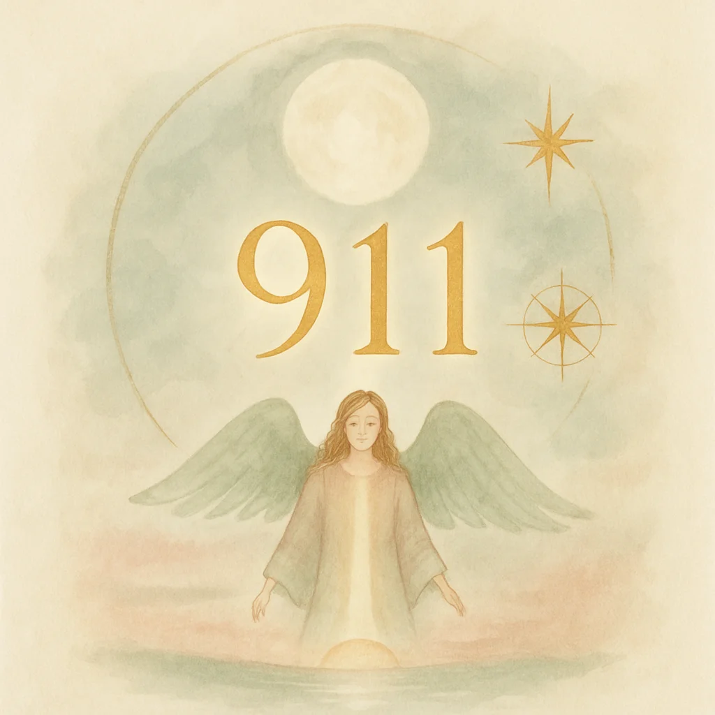 Illustration for angel number 911